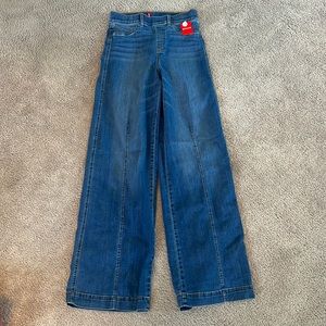 Spanx Seamed Front Wide Leg Jeans - Women Size Medium Tall, NEW with tags